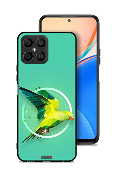 Tolwak غطاء حماية لهاتف Honor X8 4G بتصميم فن تجريدي ببغاء