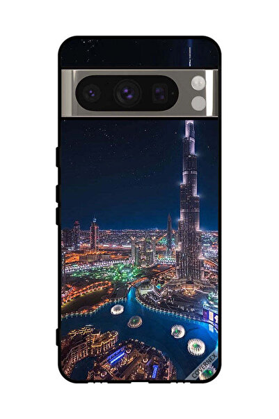 Covernex غطاء حماية لهاتف Google Pixel 8 Pro - منظر ليلي لوسط المدينة