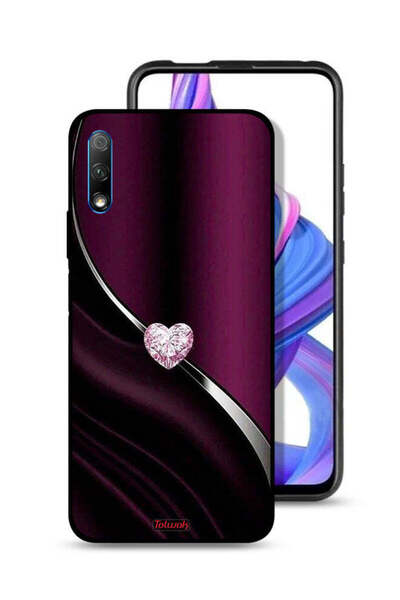 Tolwak غطاء حماية لهاتف Honor 9X (الصين) على شكل قلب ماسي