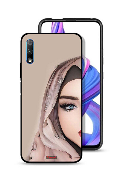 Tolwak غطاء حماية لهاتف Honor 9X (الصين) بتصميم فتاة نصف وجه