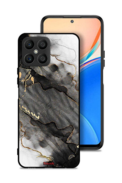 Tolwak غطاء حماية لهاتف Honor X8 4G بلون رخامي لامع