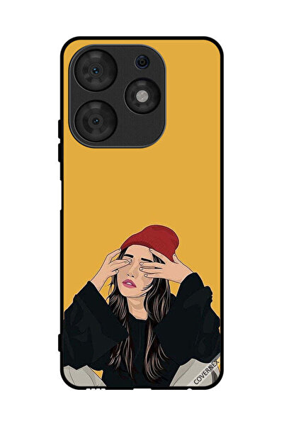 Covernex غطاء حماية لهاتف تكنو سبارك 10 برو - رسم فتاة حزينة