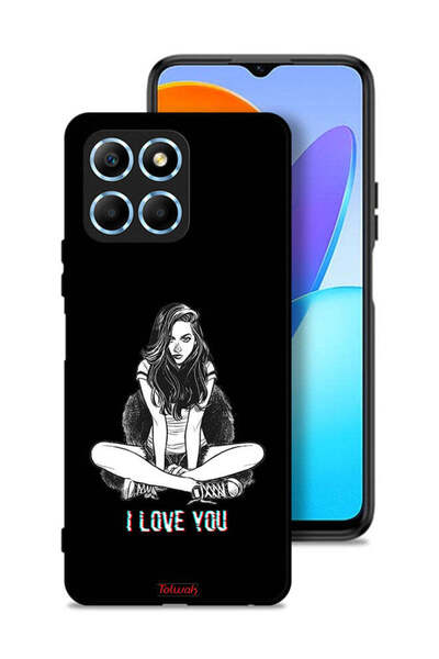 Tolwak غطاء حماية لهاتف Honor X8 5G برسومات "أحبك"