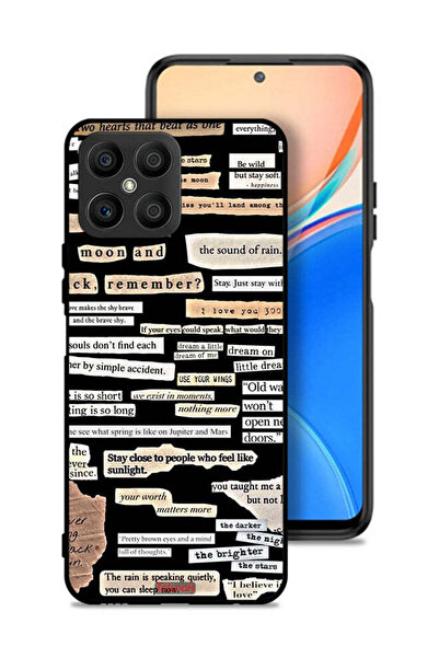 Tolwak Honor X8 4G Protective Case Cover Quotes Stickers