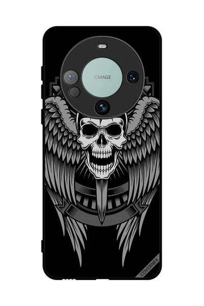 Covernex غطاء حماية لهاتف هواوي ميت 60 بتصميم جمجمة وأجنحة نسر