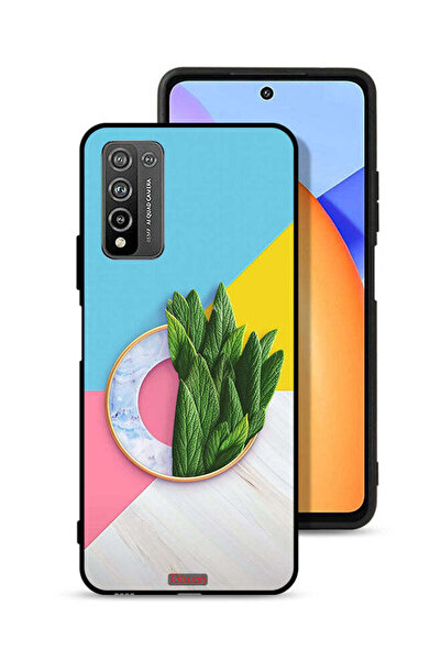 Tolwak غطاء حماية لهاتف Honor 10X Lite بنمط أوراق تجريدية