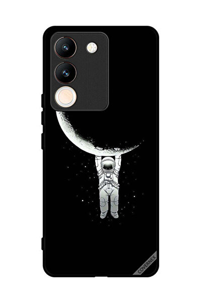 Covernex غطاء حماية لهاتف فيفو V29e، صورة رائد فضاء معلق على القمر، مطبوعة