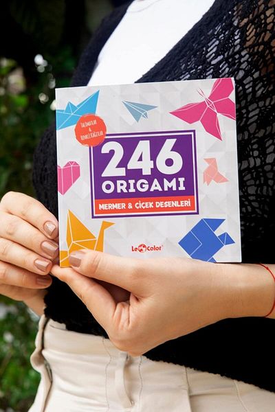 Mena Rise ŞirinShop Color Origami 246 ورق قابل للطي رخامي/زهرة 1108107