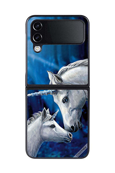 Covernex غطاء حماية لهاتف سامسونج جالاكسي زد فليب 4 - محب يونيكورن - طفل يوني...