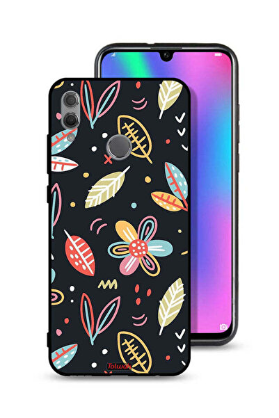 Tolwak غطاء حماية لهاتف Honor 10 Lite بطبعة زهور وأوراق فنية تجريدية