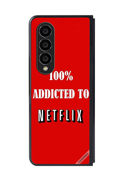 Covernex غطاء حماية لهاتف سامسونج جالاكسي زد فولد 4، مدمن على نتفليكس بنسبة 100%