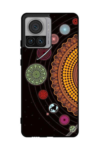 Covernex غطاء حماية لهاتف موتورولا موتو X30 برو - فن ماندالا للنظام الشمسي