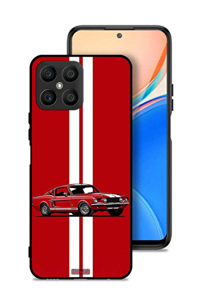 Tolwak Honor X8 4G Protective Case Cover Vintage Car Abstract Art