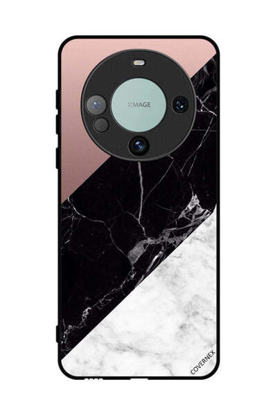 Covernex غطاء حماية لهاتف هواوي ميت 60 بنمط مزيج من الرخام واللون العادي