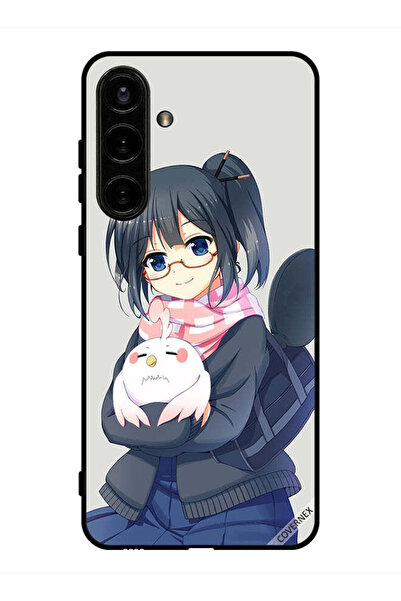 Covernex غطاء حماية لهاتف سامسونج جالاكسي S24 بلس، رسم فتاة تحمل حيوانًا أليفًا