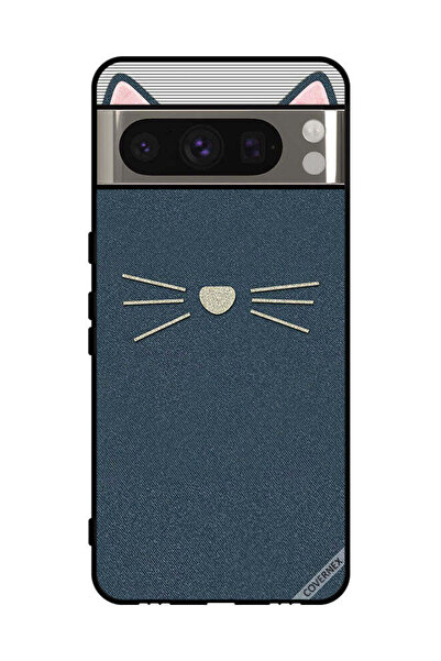 Covernex غطاء حماية لهاتف Google Pixel 8 Pro بنمط فني جلدي على شكل قطة