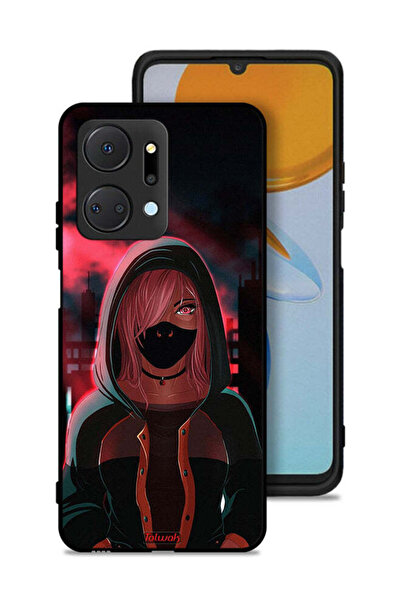 Tolwak غطاء حماية Honor X7a بتصميم فتاة ترتدي قناعًا