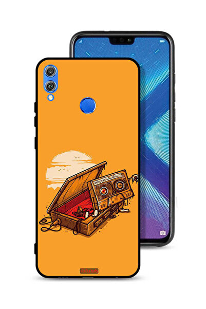 Tolwak غطاء حماية لهاتف Honor 8X بتصميم شريط كاسيت وشريط لاصق