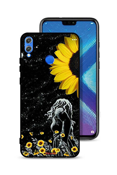 Tolwak غطاء حماية لهاتف Honor 8X بتصميم فتاة تنظر إلى القمر