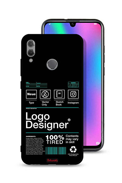 Tolwak غطاء حماية لهاتف Honor 10 Lite مع ملصق شعار مصمم