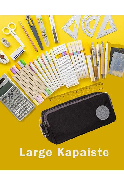 Alone Double Compartment Pen Holder Washable Pencil Case - 310