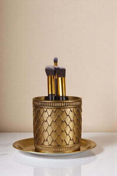 Evene Makeup Organizer Θήκη για πινέλο μακιγιάζ Organizer Organizer Χρυσό Αντίκα Χρώμα Μοντέλο 87