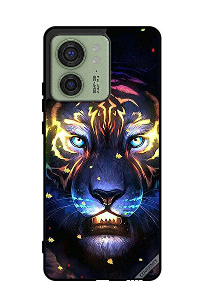 Covernex غطاء حماية لهاتف موتورولا إيدج 40 - مشبك فني على شكل أسد