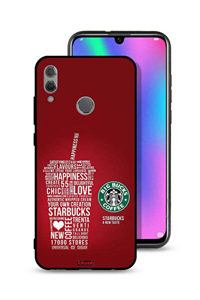 Tolwak غطاء حماية لهاتف Honor 10 Lite بملصق قهوة