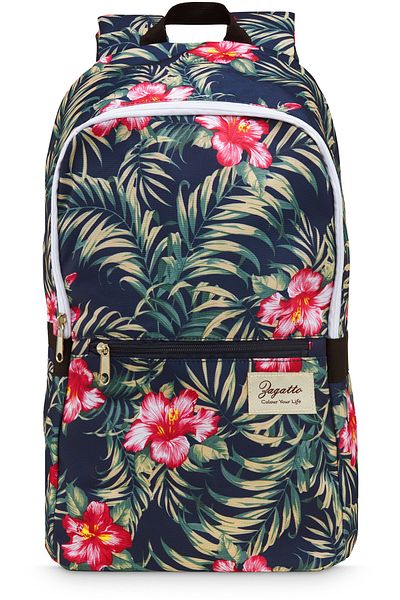zagatto Rucsac floral multicolor pentru femei, 17L, impermeabil, format A4, laptop/tabletă, ZG695