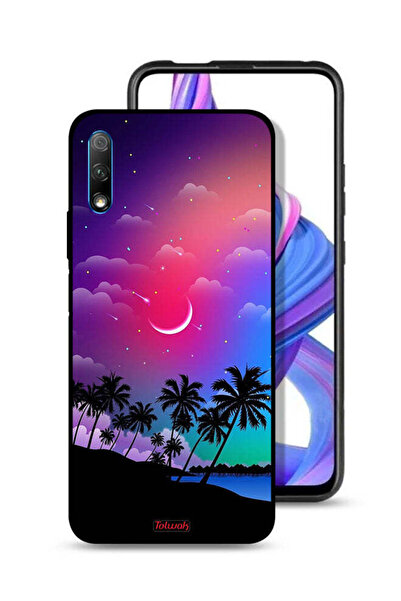 Tolwak غطاء حماية لهاتف Honor 9X (الصين) برسومات القمر في الليل