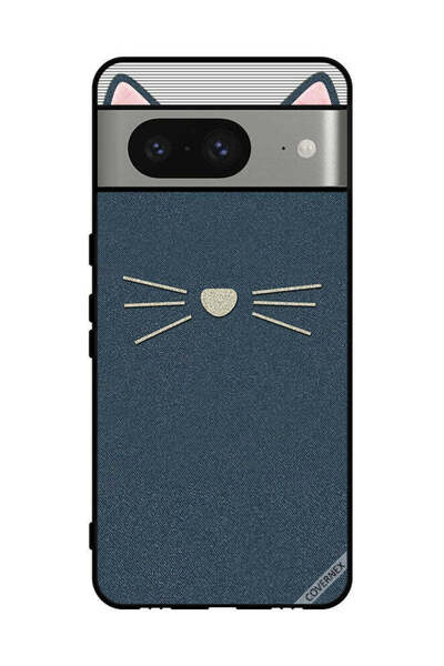 Covernex غطاء حماية لهاتف Google Pixel 8 بنمط فني جلدي على شكل قطة