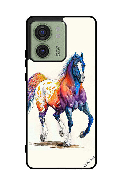 Covernex غطاء حماية لهاتف موتورولا إيدج 40 بتصميم رسمة حصان