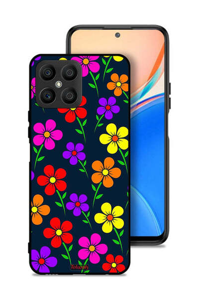 Tolwak Honor X8 4G Protective Case Cover Colorful Flowers