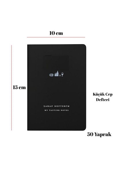 PERLOTUS Wine Tasting Notebook 50 Sheets Pocket Size Wine Notepad Special for Gourmets