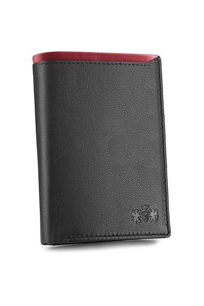 zagatto Men’s wallet, genuine leather, RFID protection, ID window, black, compact and elegant, ZG-N4-F9
