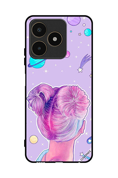 Covernex غطاء حماية لهاتف Realme C53 برسومات فتاة ونجوم الفضاء