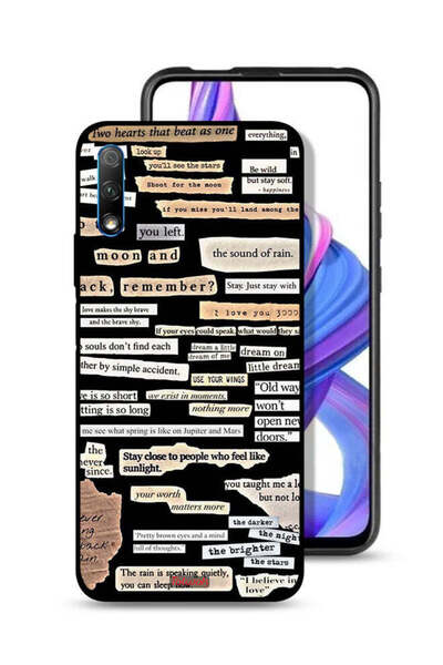 Tolwak غطاء حماية لهاتف Honor 9X (الصين) مع ملصقات اقتباسات