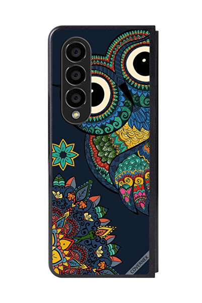 Covernex غطاء حماية لهاتف سامسونج جالاكسي زد فولد 4 بتصميم بومة زهرية