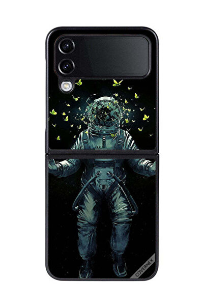 Covernex غطاء حماية لهاتف سامسونج جالاكسي زد فليب 4 - رائد فضاء وفراشات