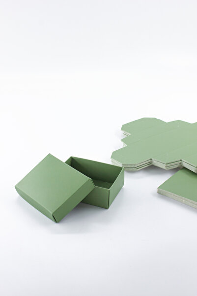 carton box Karton Kutu Yeşil Katlamalı Küçük Takı Hediye Kutusu 25 adet (6 cm X 8 cm X 3 cm) (Süngersiz)