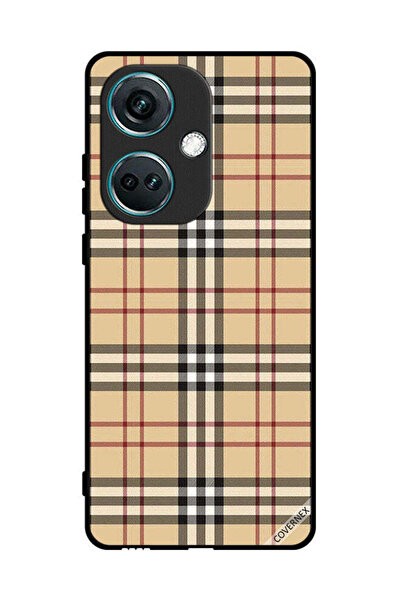 Covernex غطاء حماية لهاتف OnePlus Nord CE3 بنمط مخطط على القماش