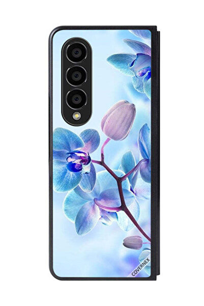 Covernex غطاء حماية لهاتف سامسونج جالاكسي زد فولد 4 بنقشة زهور الأوركيد