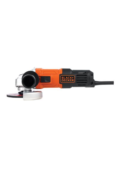 Black&Decker 650W 115MM Angle Grinder with Slider Switch and Side Handle Orange and Black