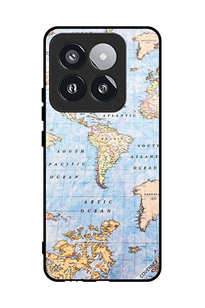 Covernex Protective Case Cover For Xiaomi 14 Pro World Map