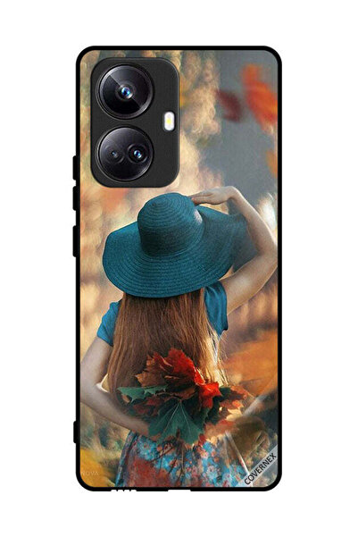 Covernex غطاء حماية لهاتف Realme 10 Pro Plus - فتاة قبعة تخفي أوراق الحب