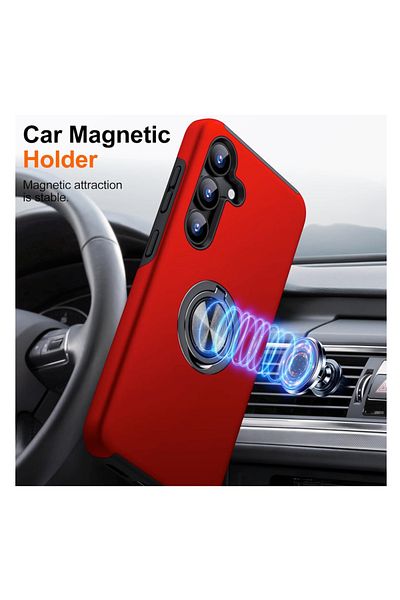 TYBO Protective case for Samsung Galaxy S25 Plus, Hybrid Shockproof, Kickstand, 360 Rotating Ring Bumper