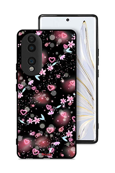 Tolwak غطاء حماية لهاتف Honor 70 بنقشة قلوب وأزهار صغيرة