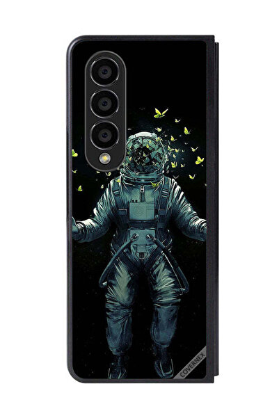 Covernex غطاء حماية لهاتف سامسونج جالاكسي زد فولد 4 - رائد فضاء وفراشات