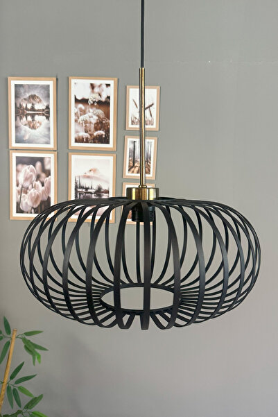 Bamyum Este Siyah Sarkıt Avize İnce Eskitme Başlık İç Mekan Aydınlatma Dekoratif Mutfak Cafe Ofis