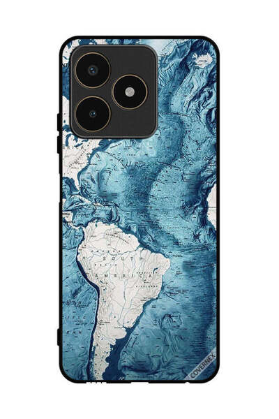 Covernex Protective Case Cover For Realme C53 Map Art